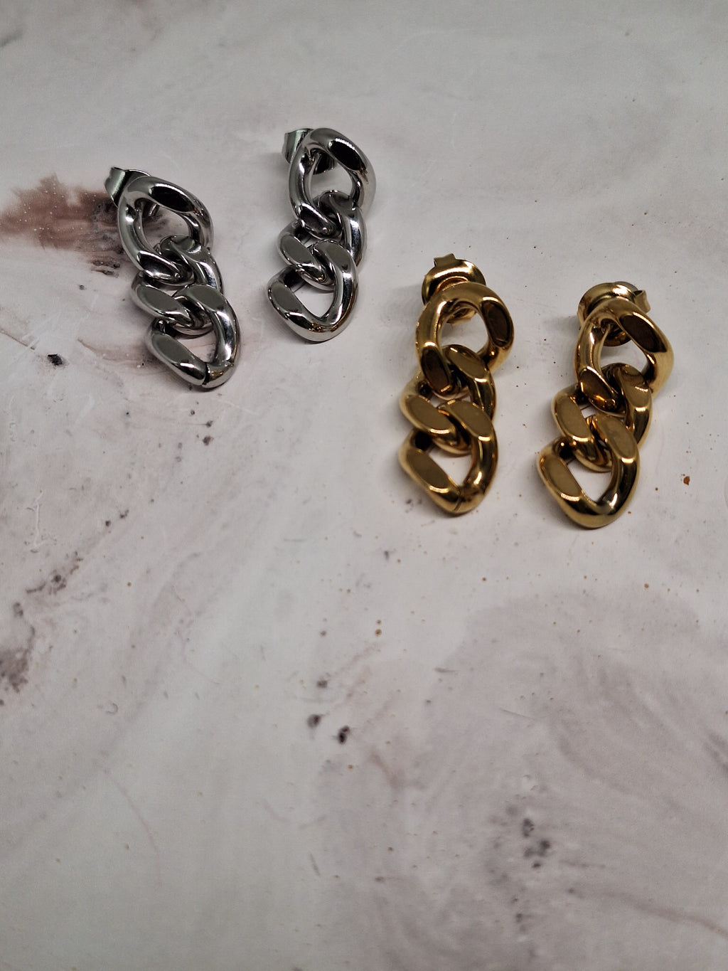 Chain Link Stud Earrings