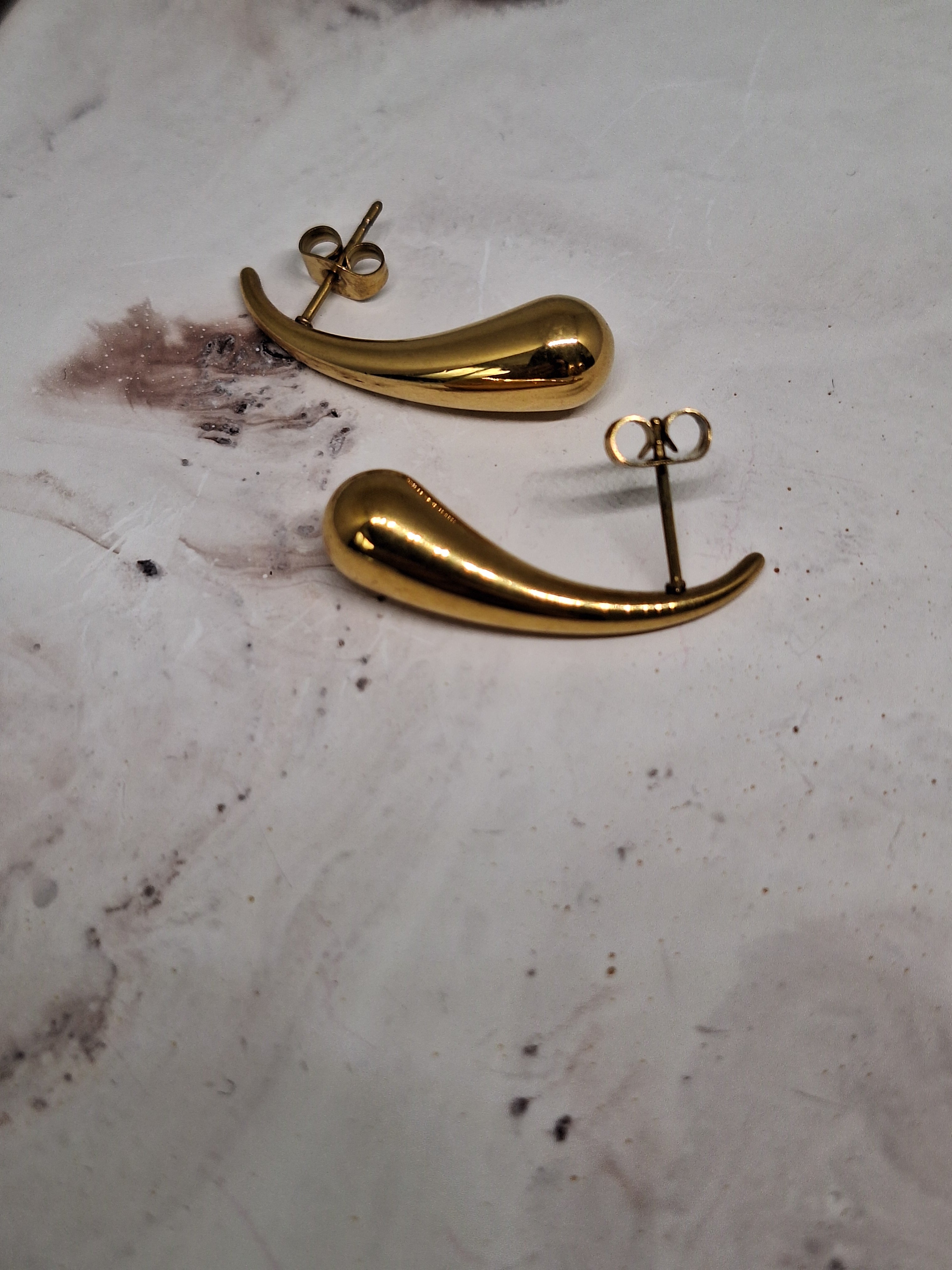 Slim Drop Stud Earrings