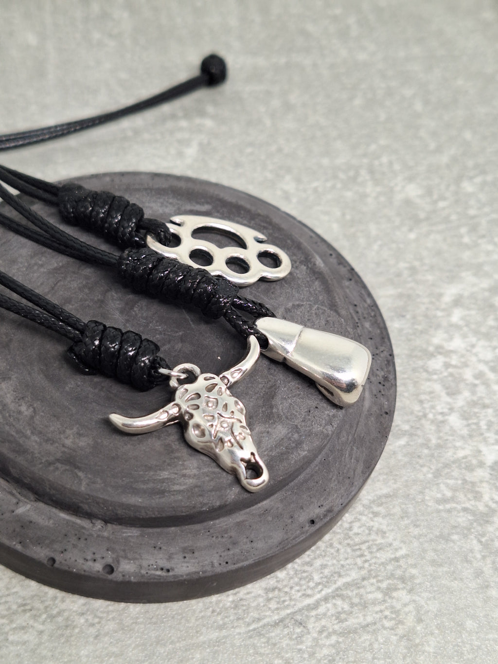 Steel Icons Cord Necklace