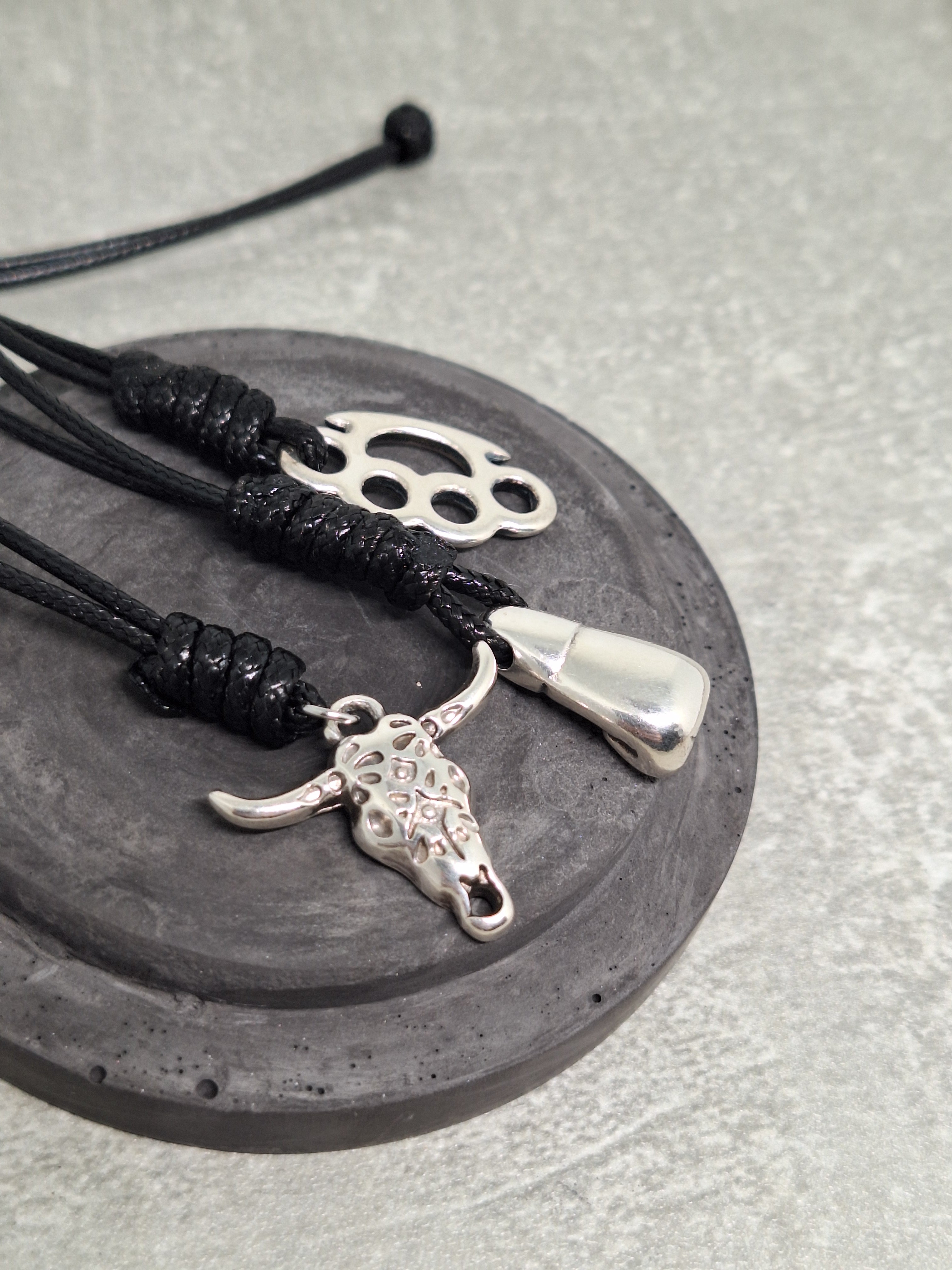 Steel Icons Cord Necklace
