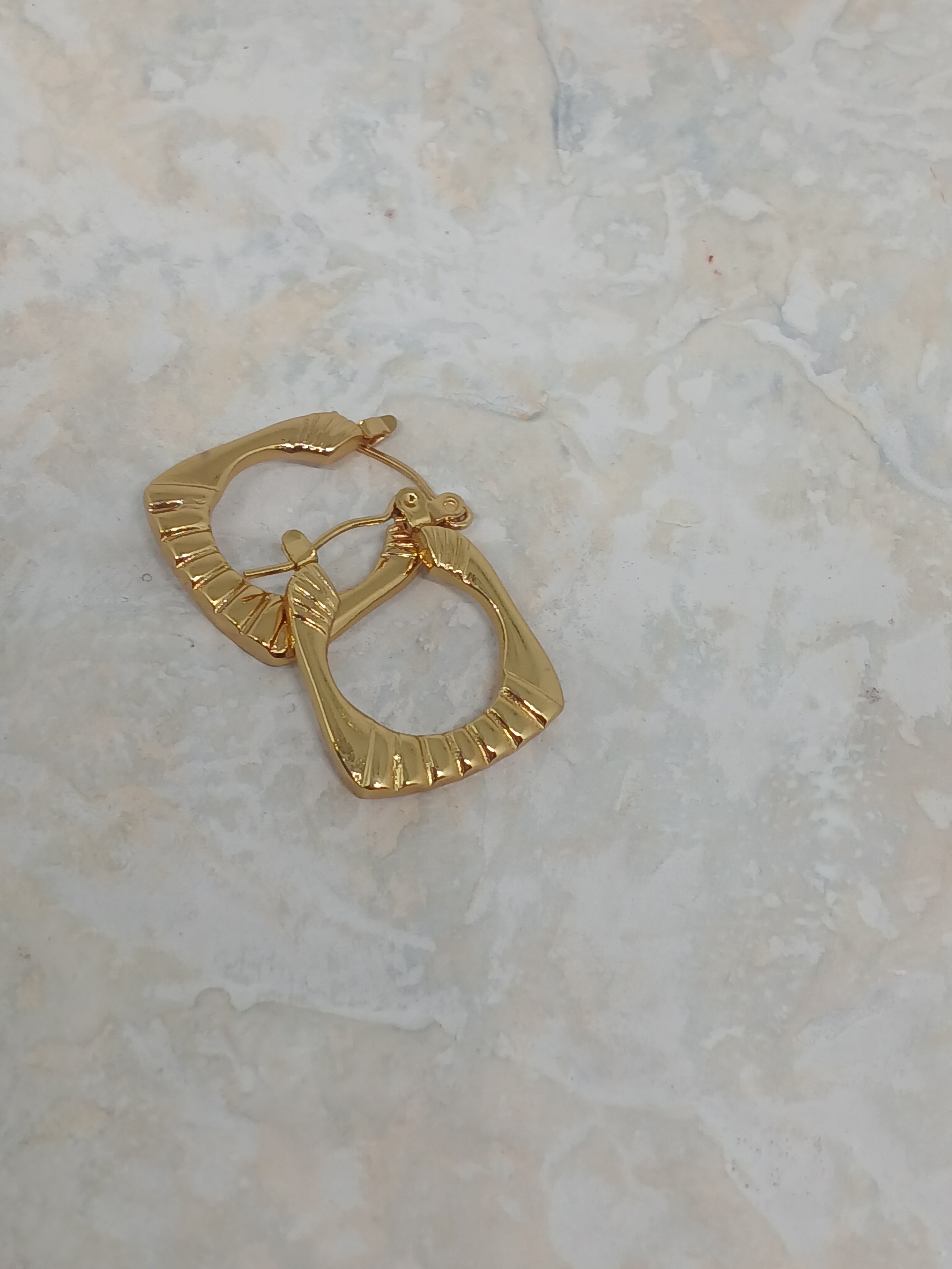 Textured Gold Hoops