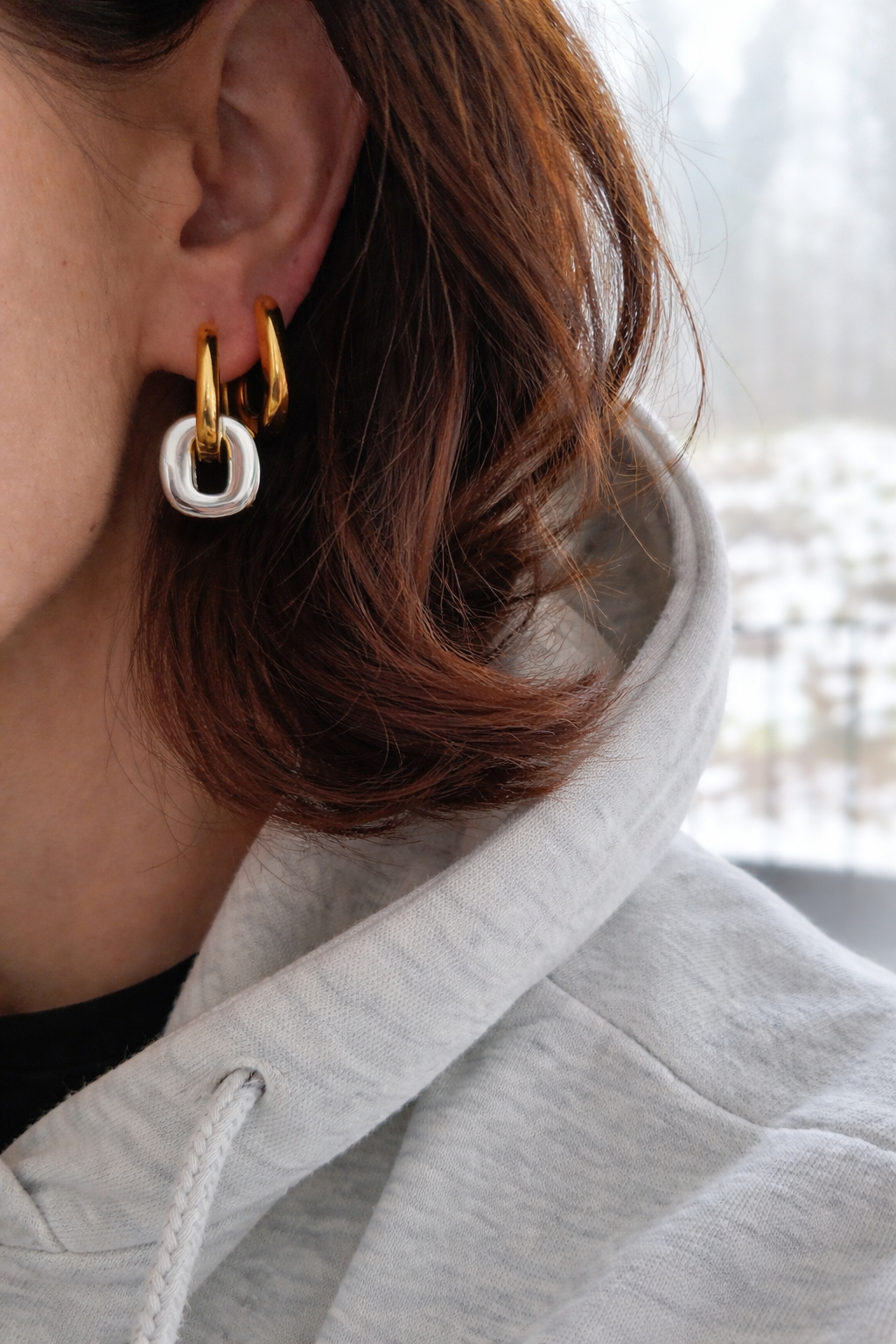 Interlock Hoop Earrings