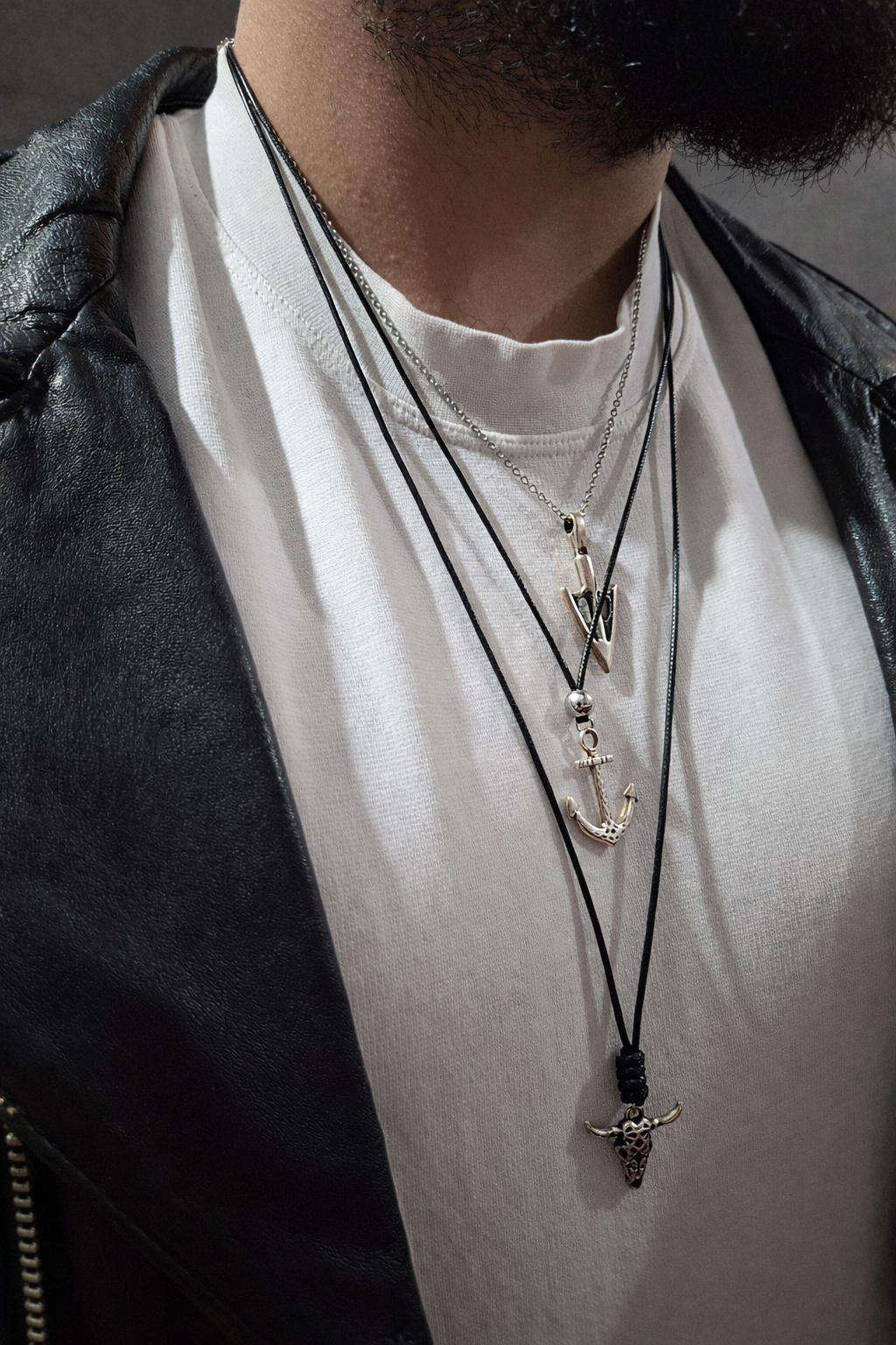 Steel Icons Cord Necklace