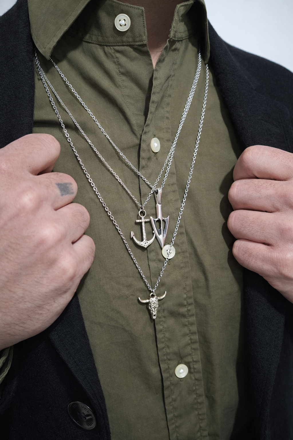 Anchor Chain Pendant Necklace