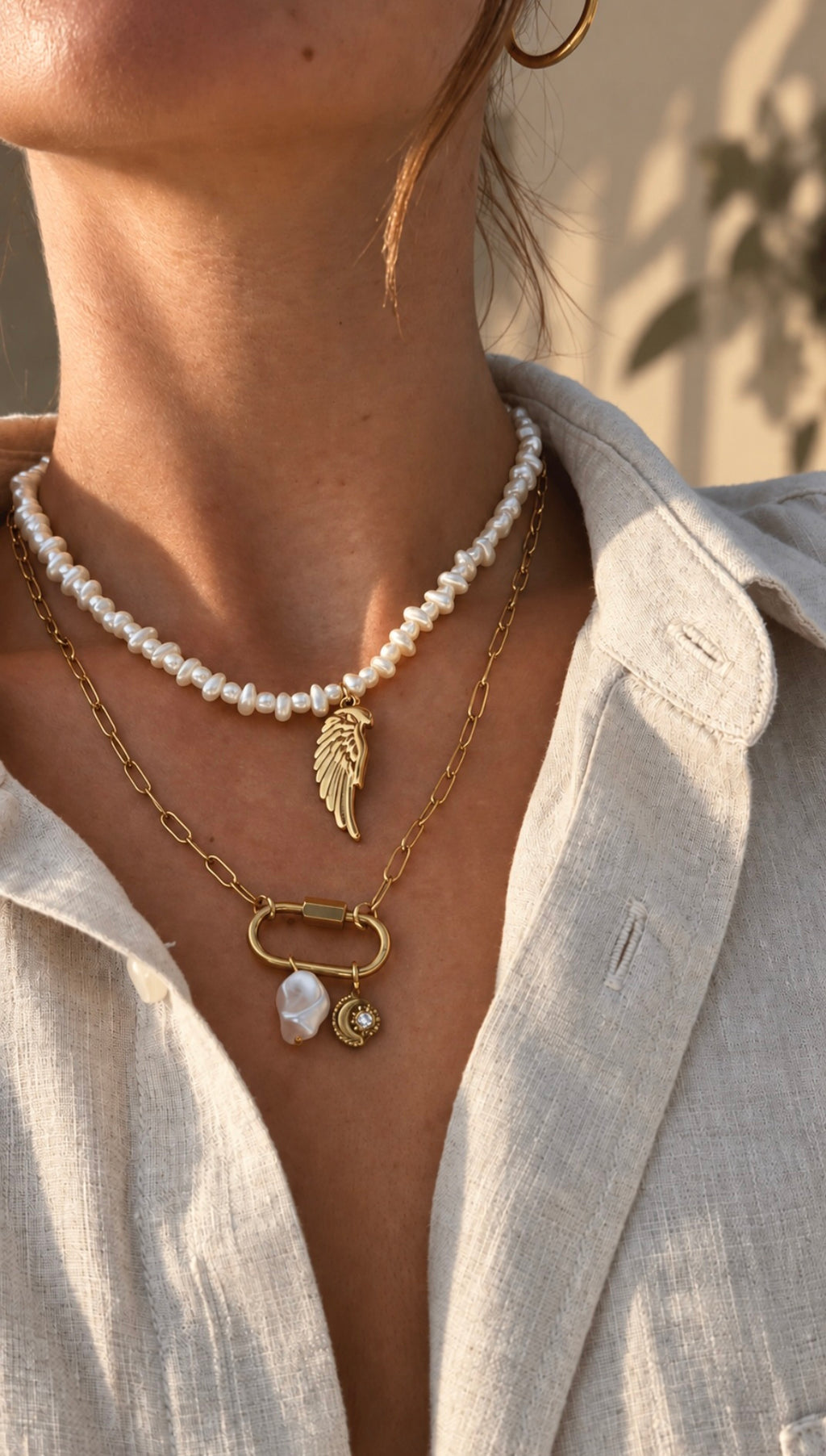 Pearl Charm Necklace