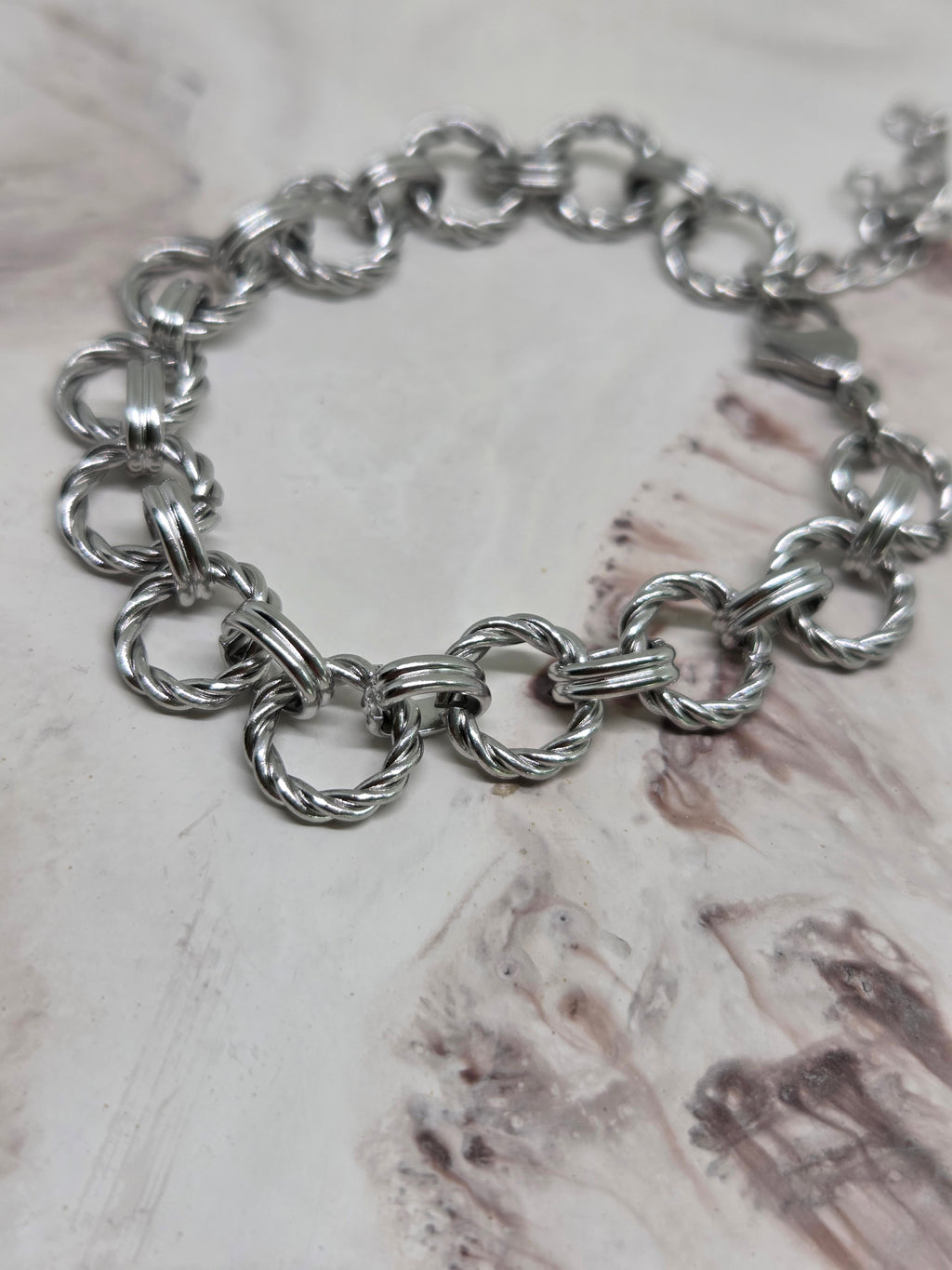 Twist Link Bracelet – Silver