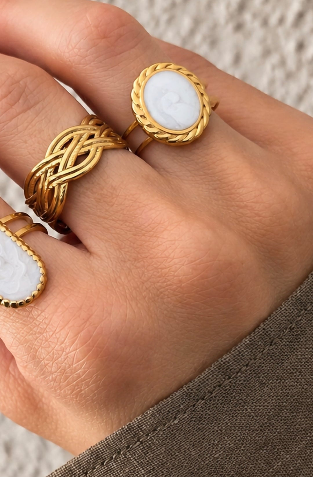 Braided Pearl Ring