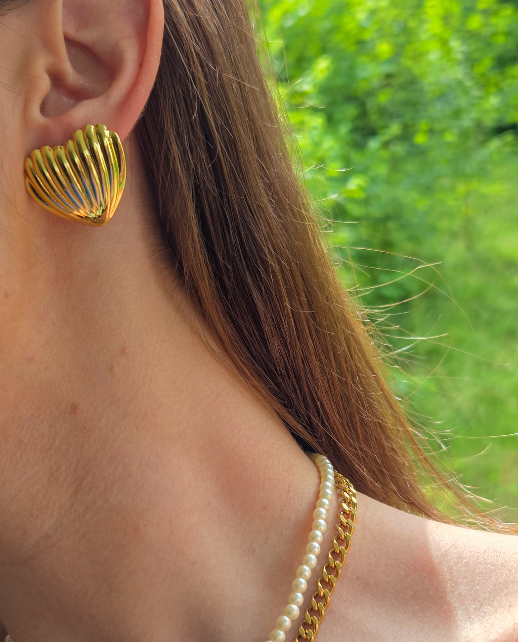 Shell Heart Earrings