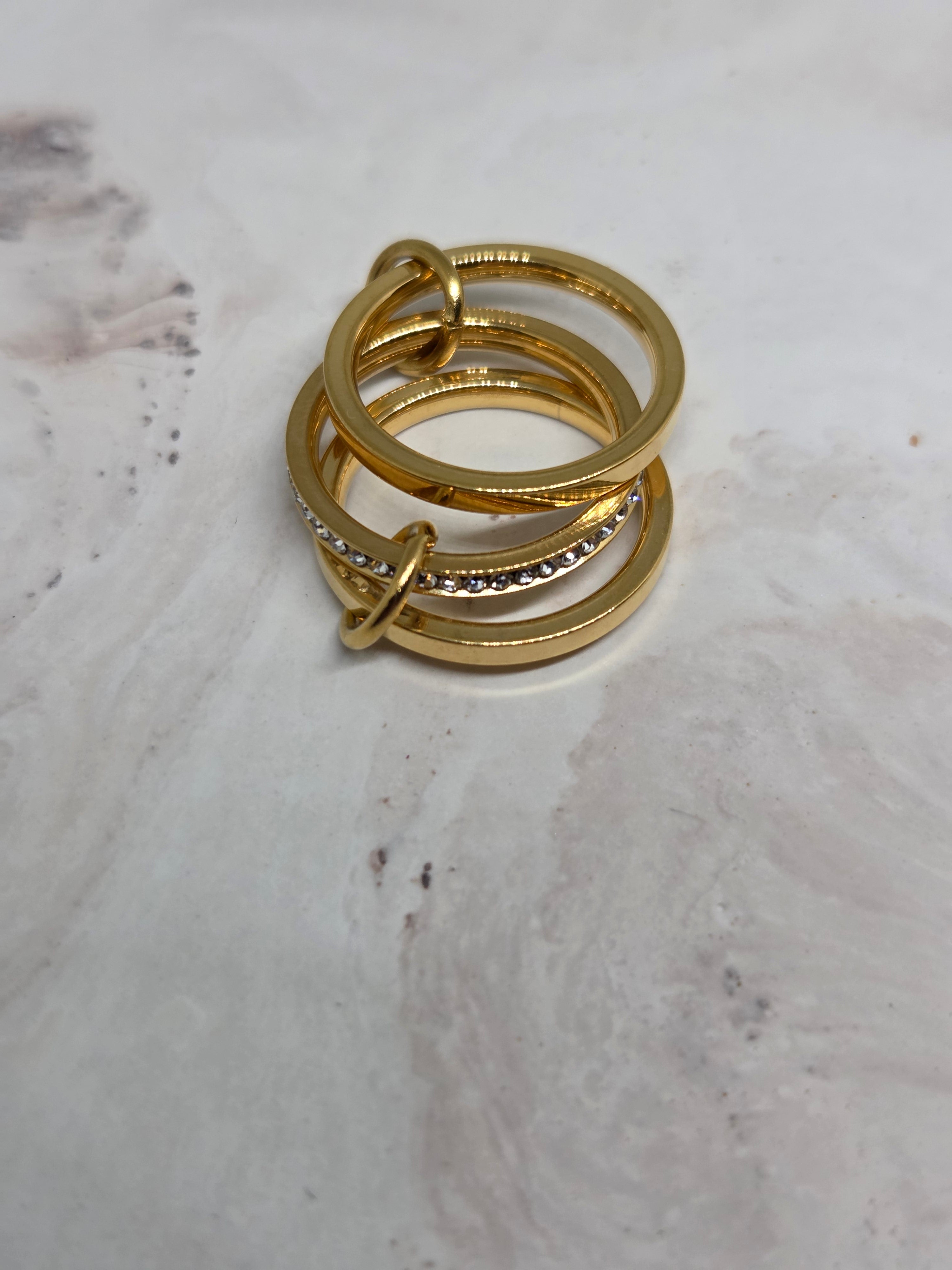 Stacked Crystal Ring