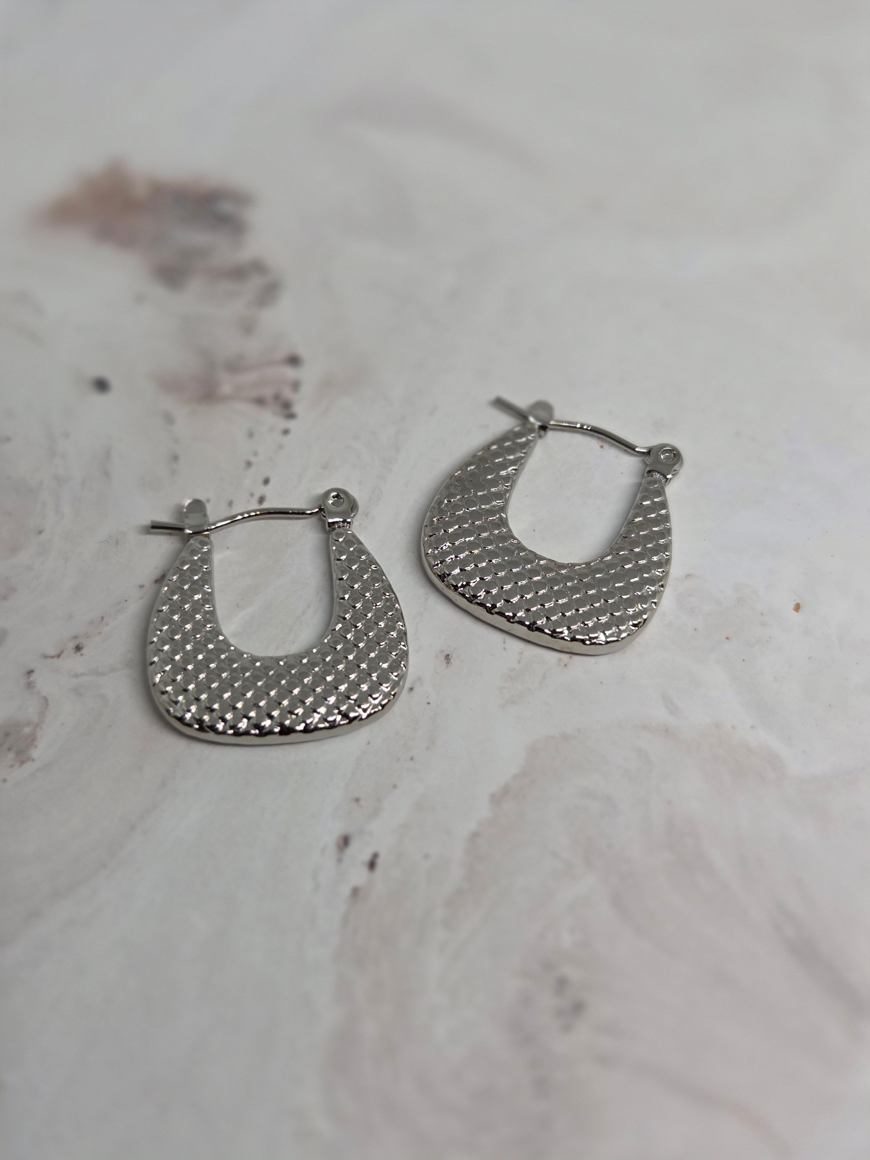 Textured Mini Hoops