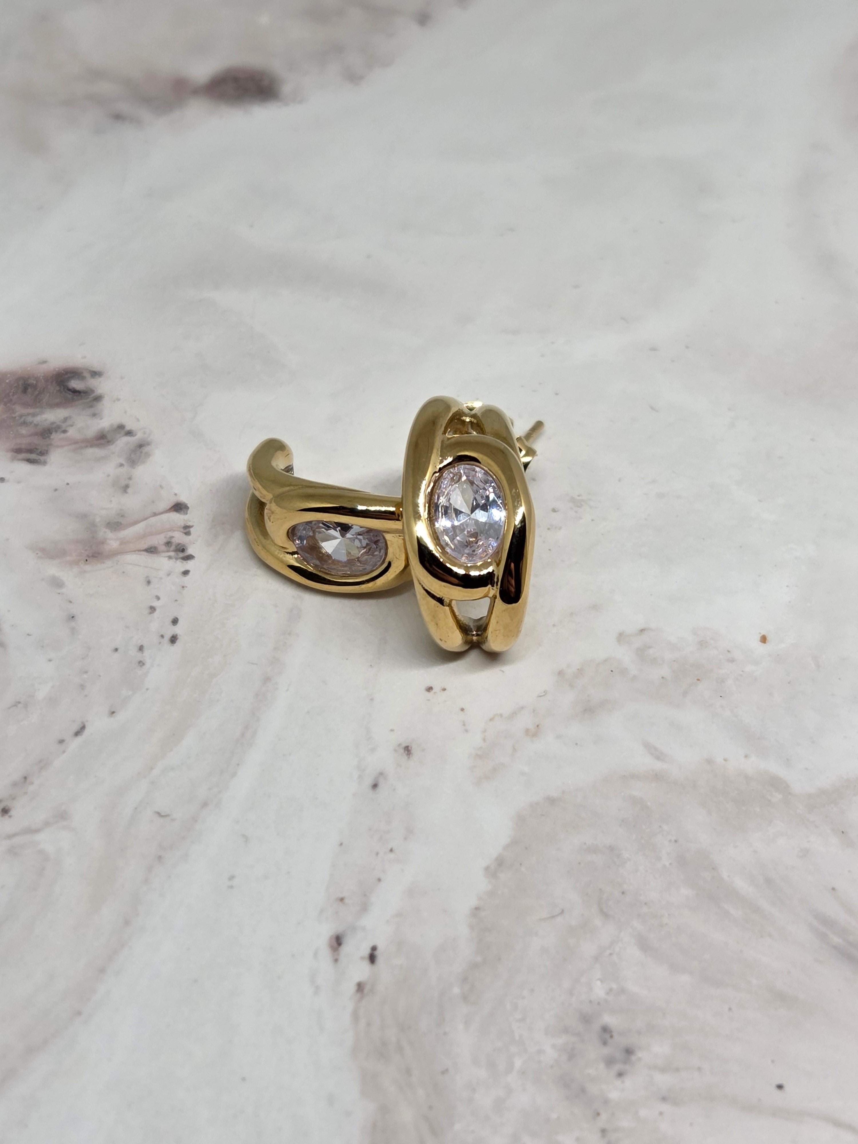 Crystal Mini Hoops